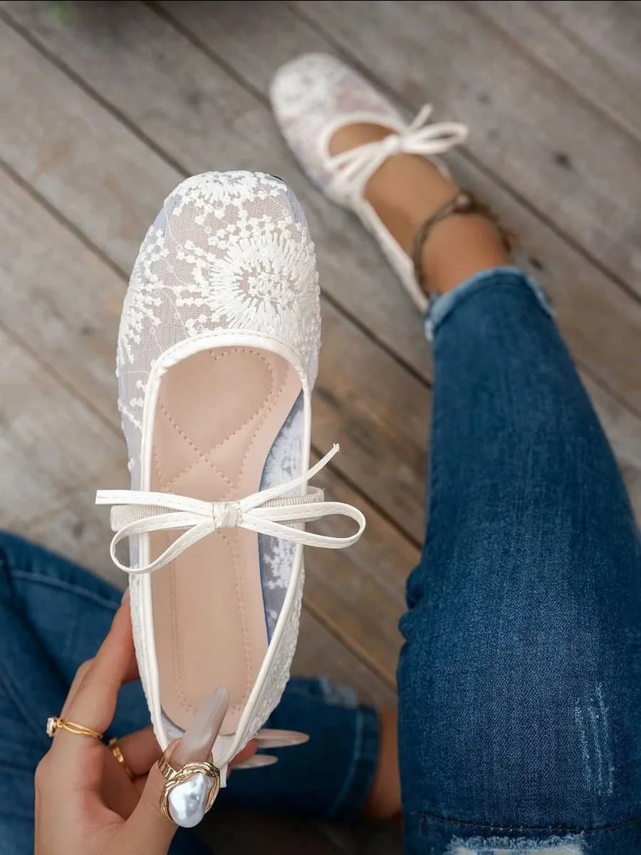 Туфли женские в сетку, балетки летние