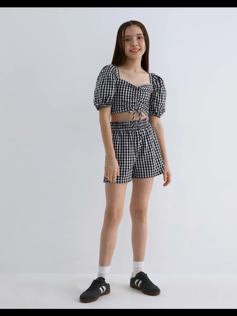 Шорты Straight в клетку