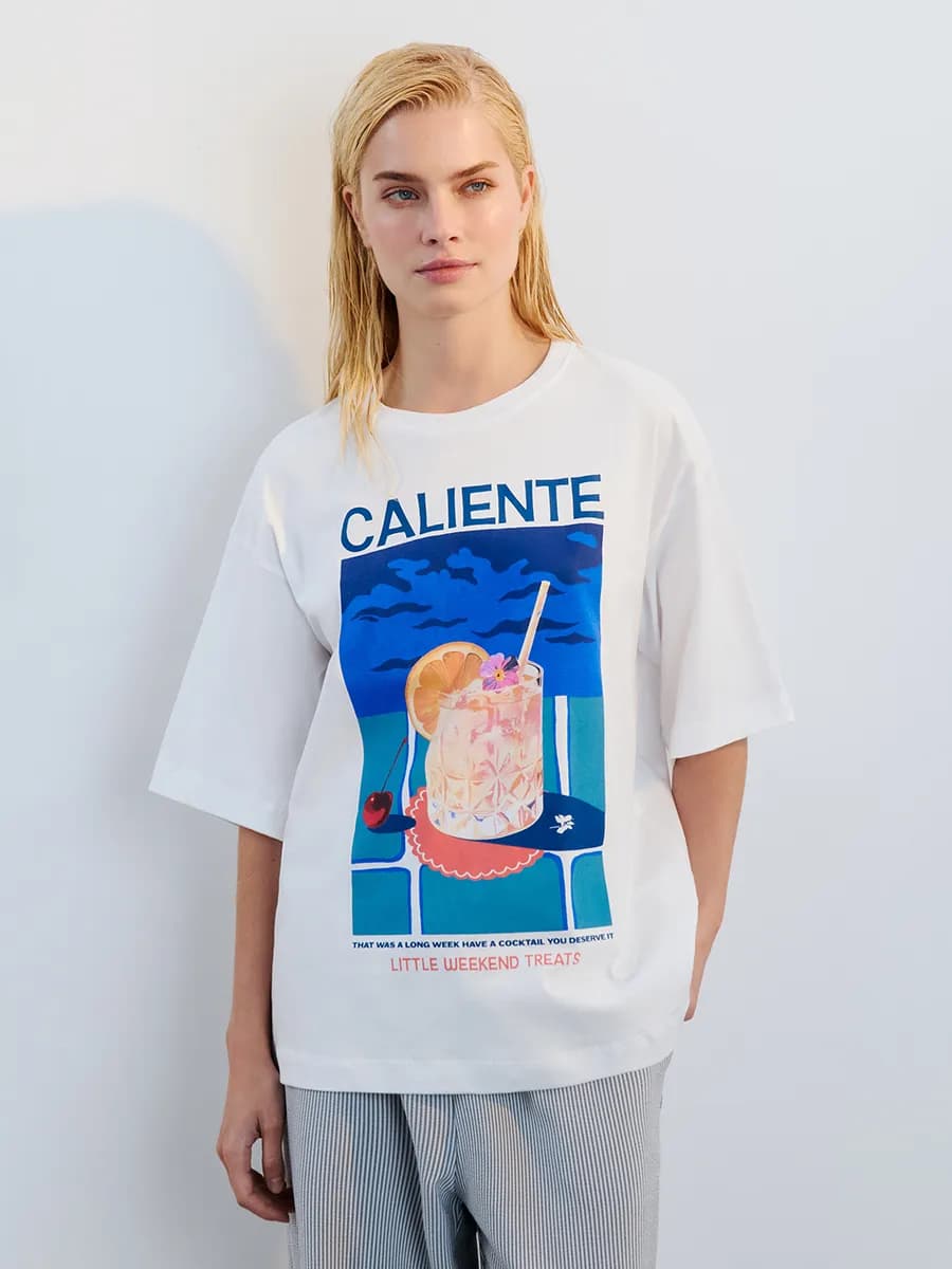 Футболка хлопковая с принтом