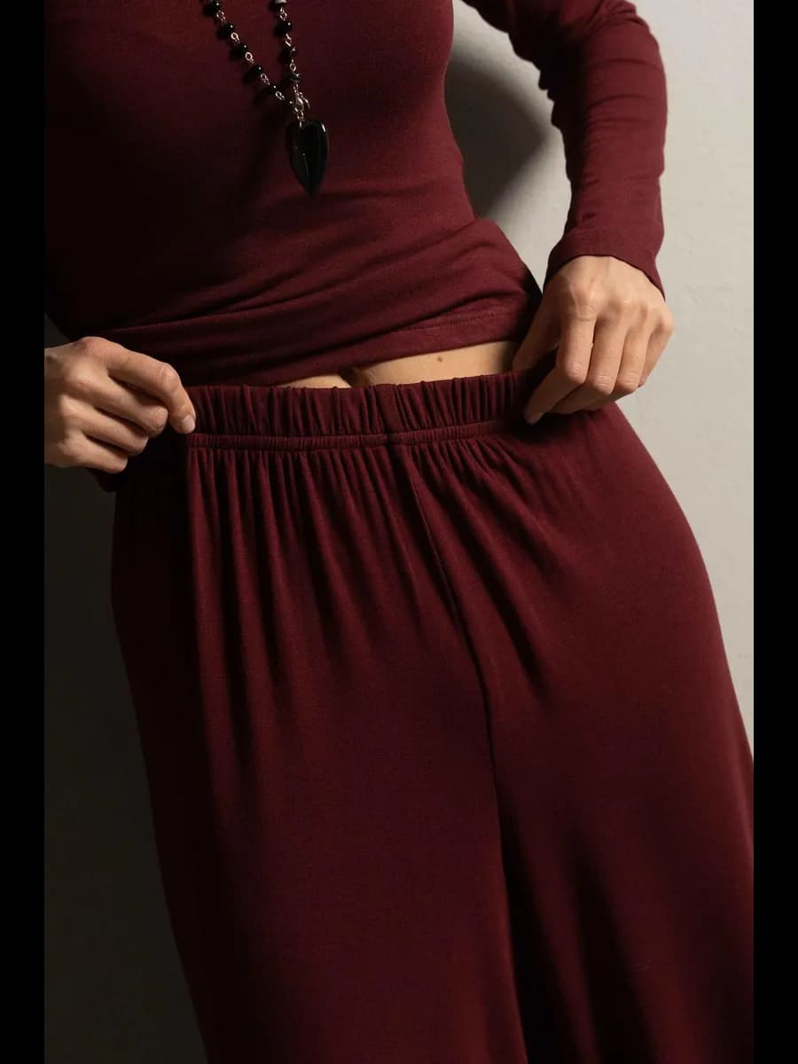 Брюки домашние на резинке палаццо