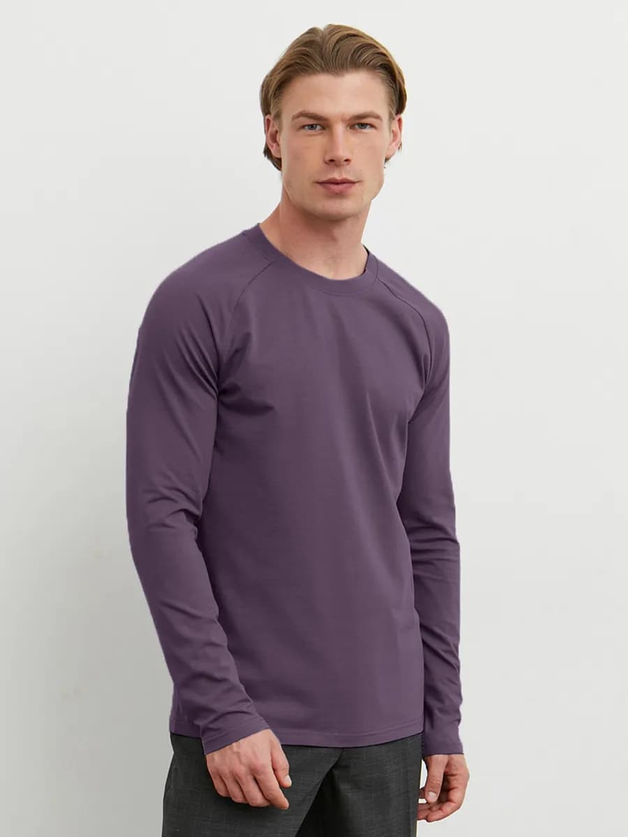 Лонгслив базовый футболка с длинным рукавом