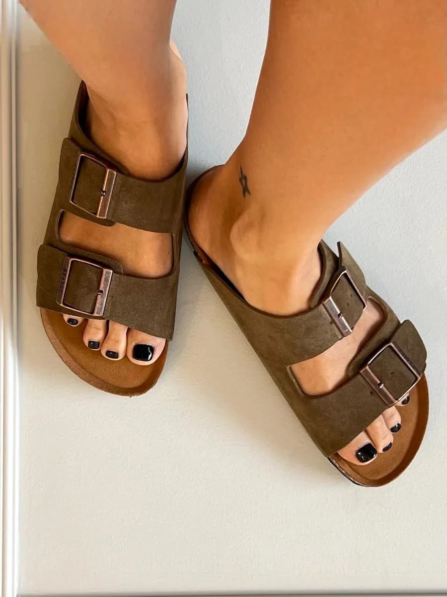 Сабо мюли из натуральной кожи, биркенштоки