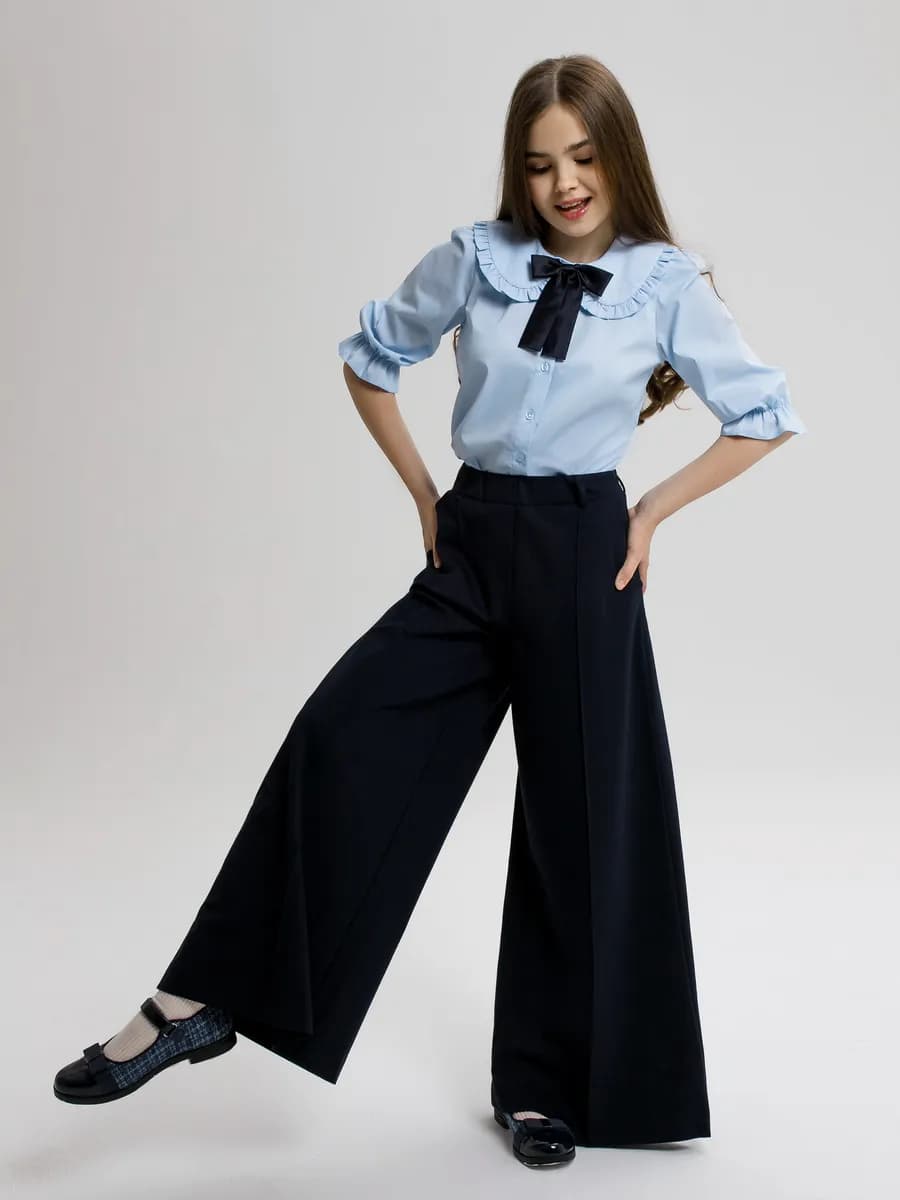 Школьная блузка с коротким рукавом