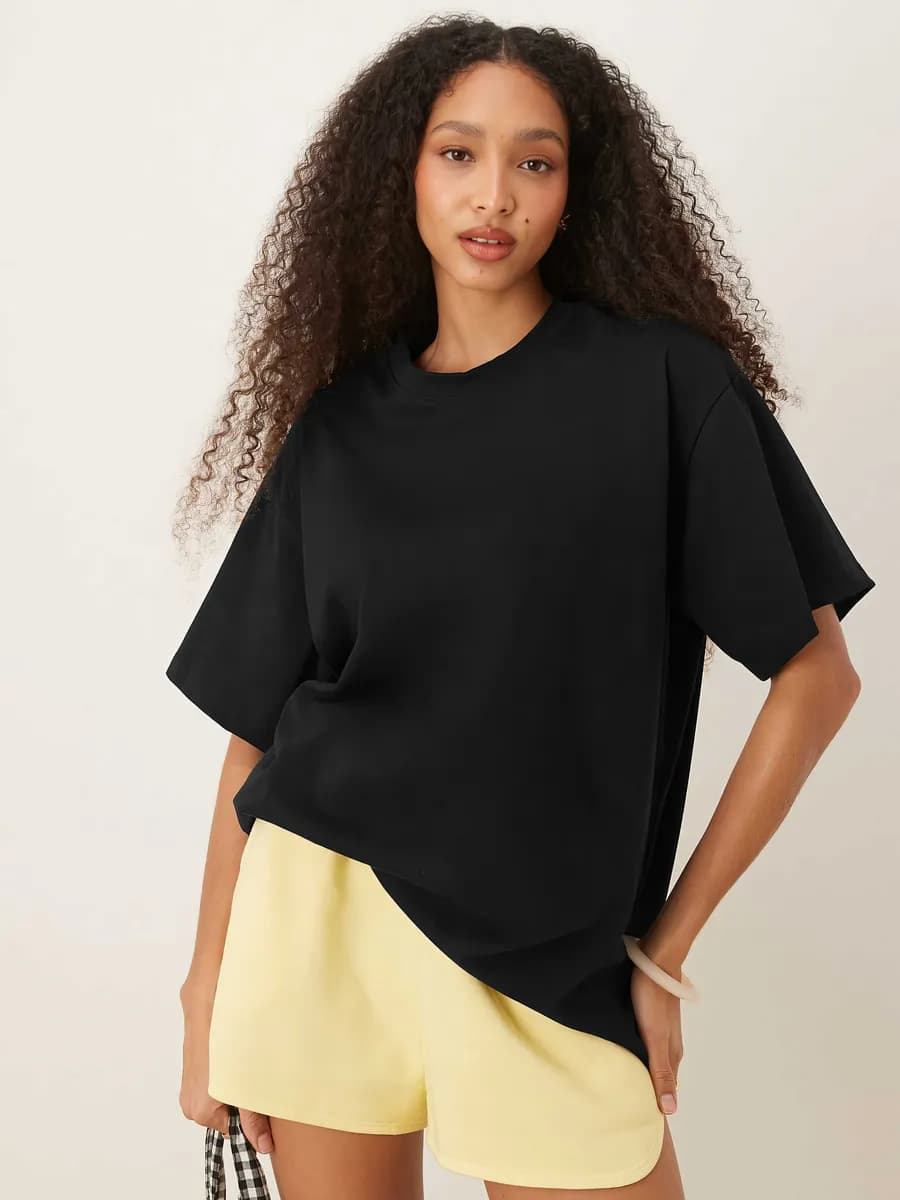Футболка однотонная базовая оверсайз