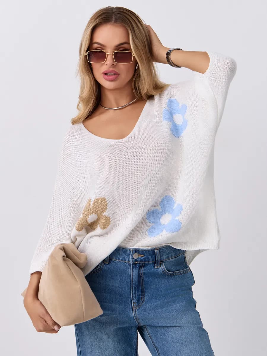 Джемпер вязаный оверсайз