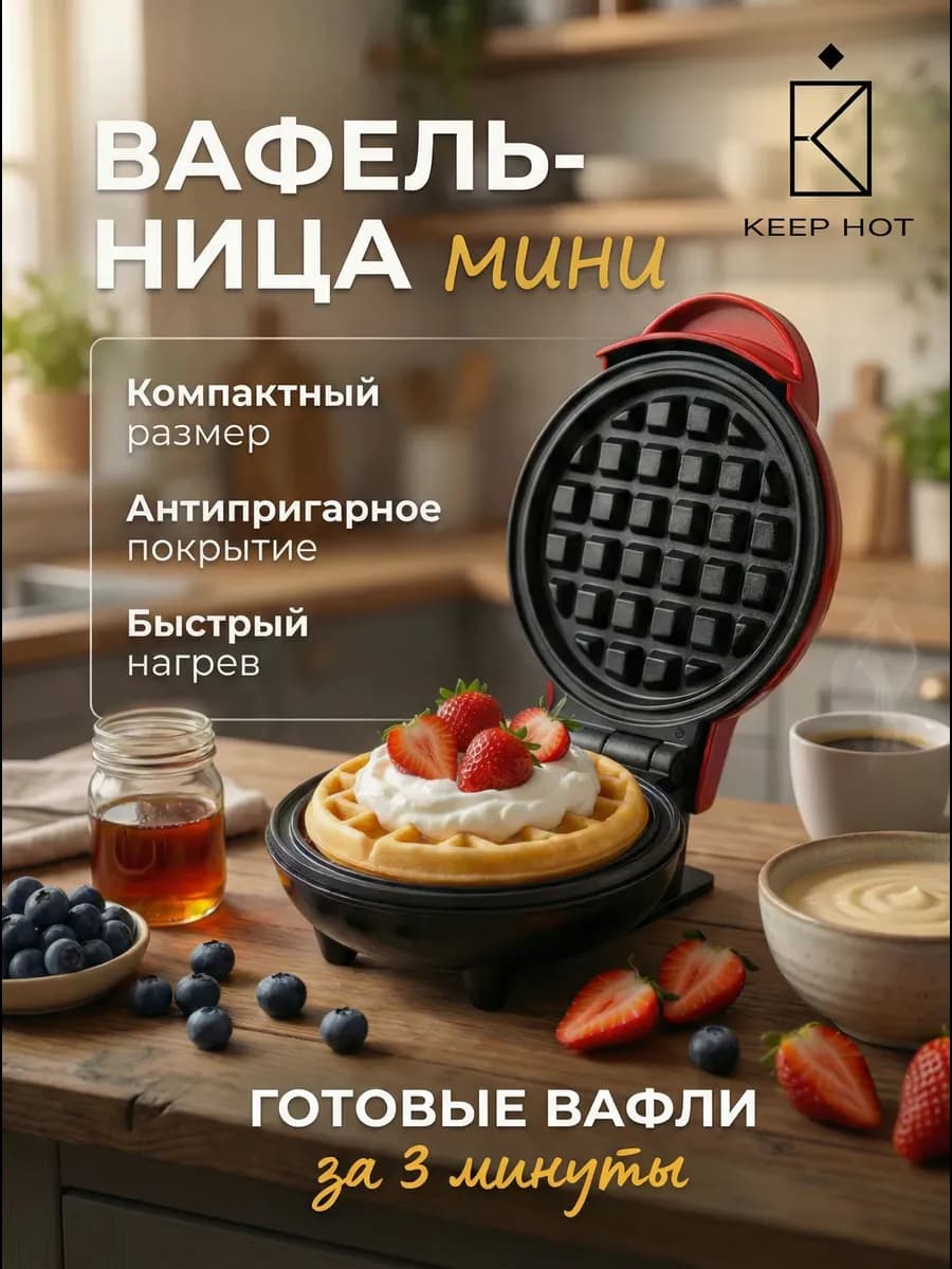 Вафельница электрическая для венских вафель