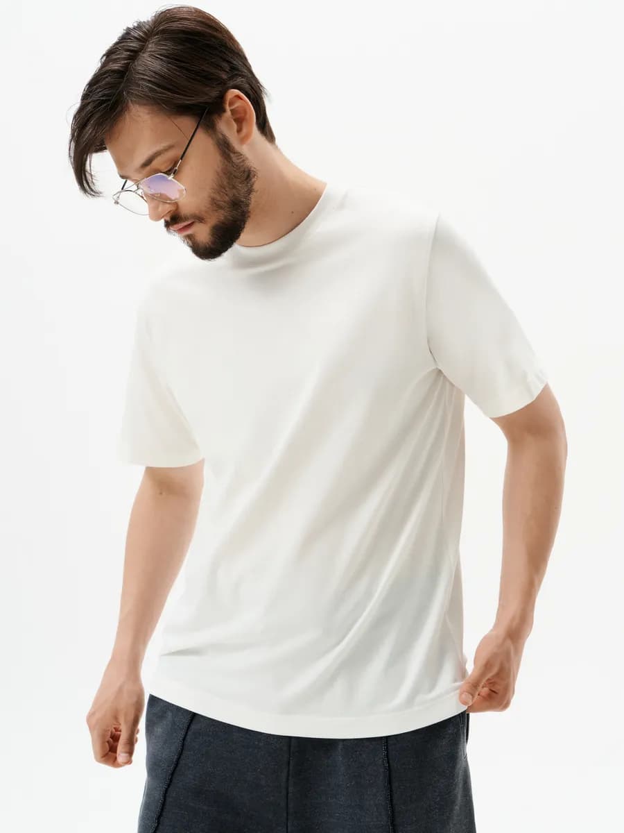 Футболка мужская базовая однотонная хлопок