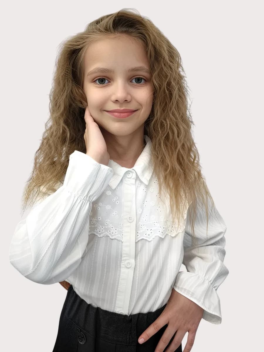 Блузка школьная белая