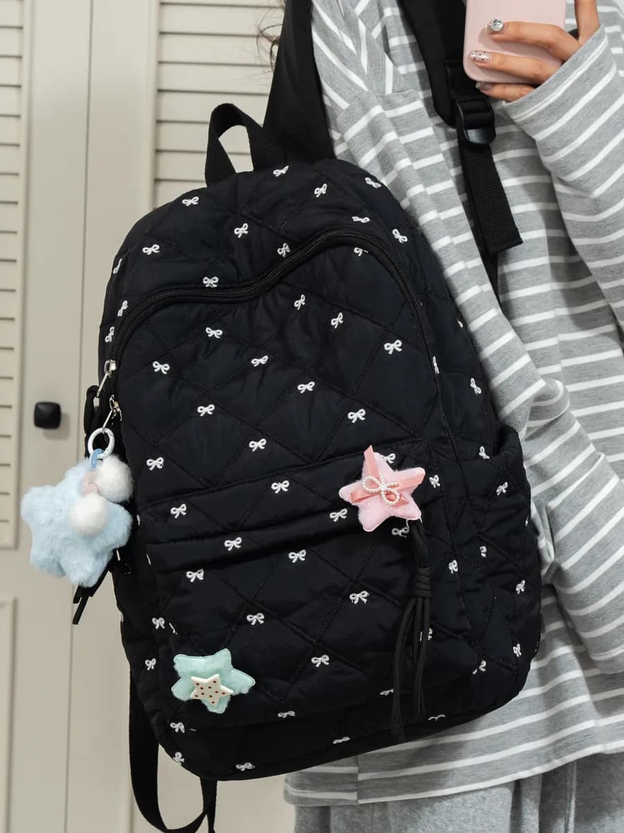 Рюкзак школьный с бантиками