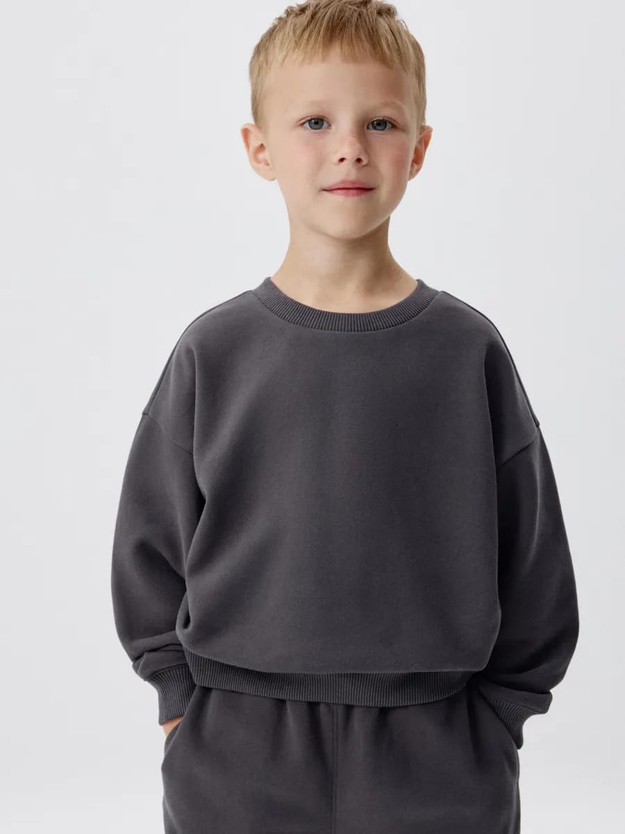 Свитшот оверсайз базовый трикотажный