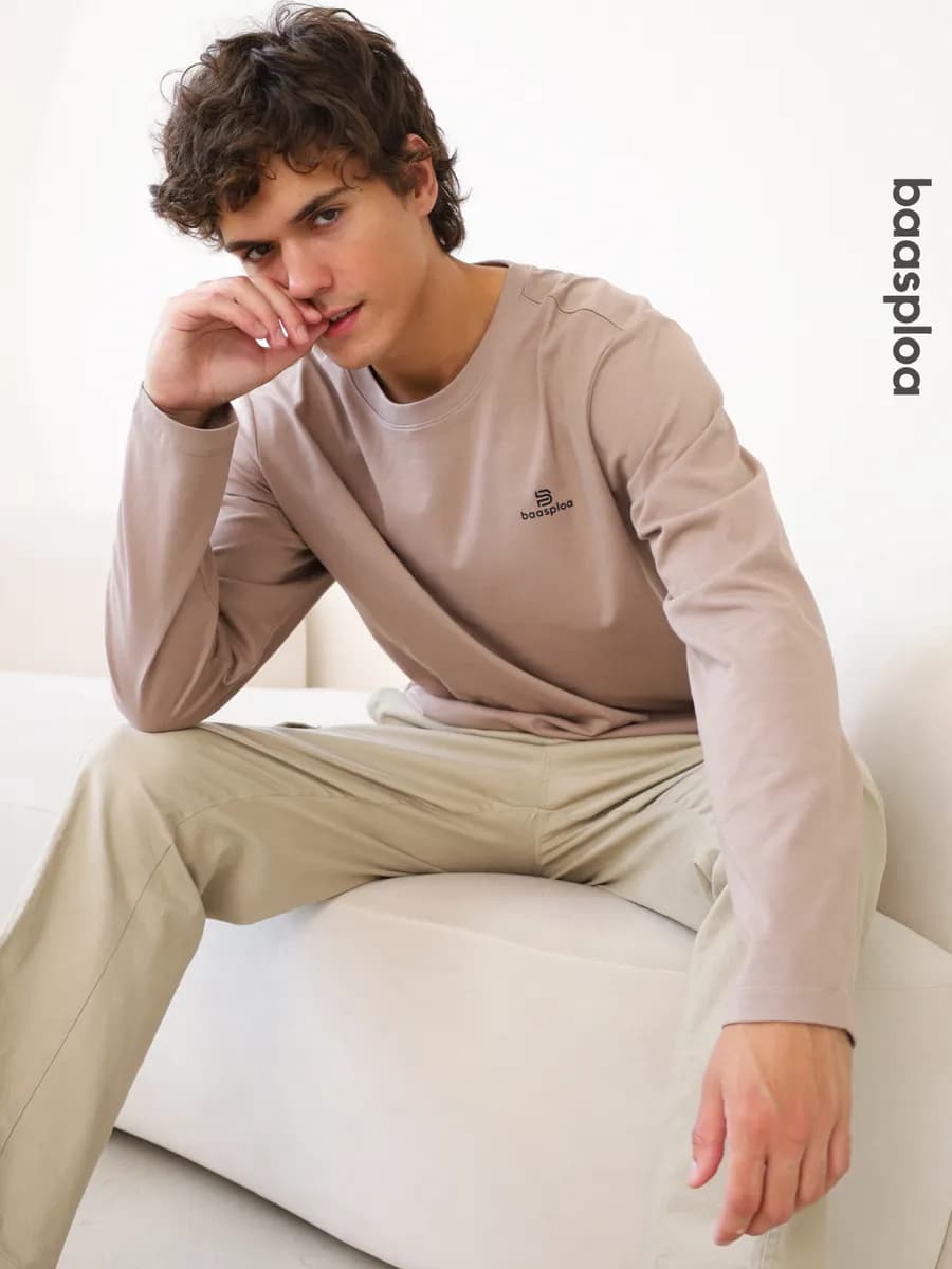 Лонгслив однотонный футболка с длинным рукавом хлопок