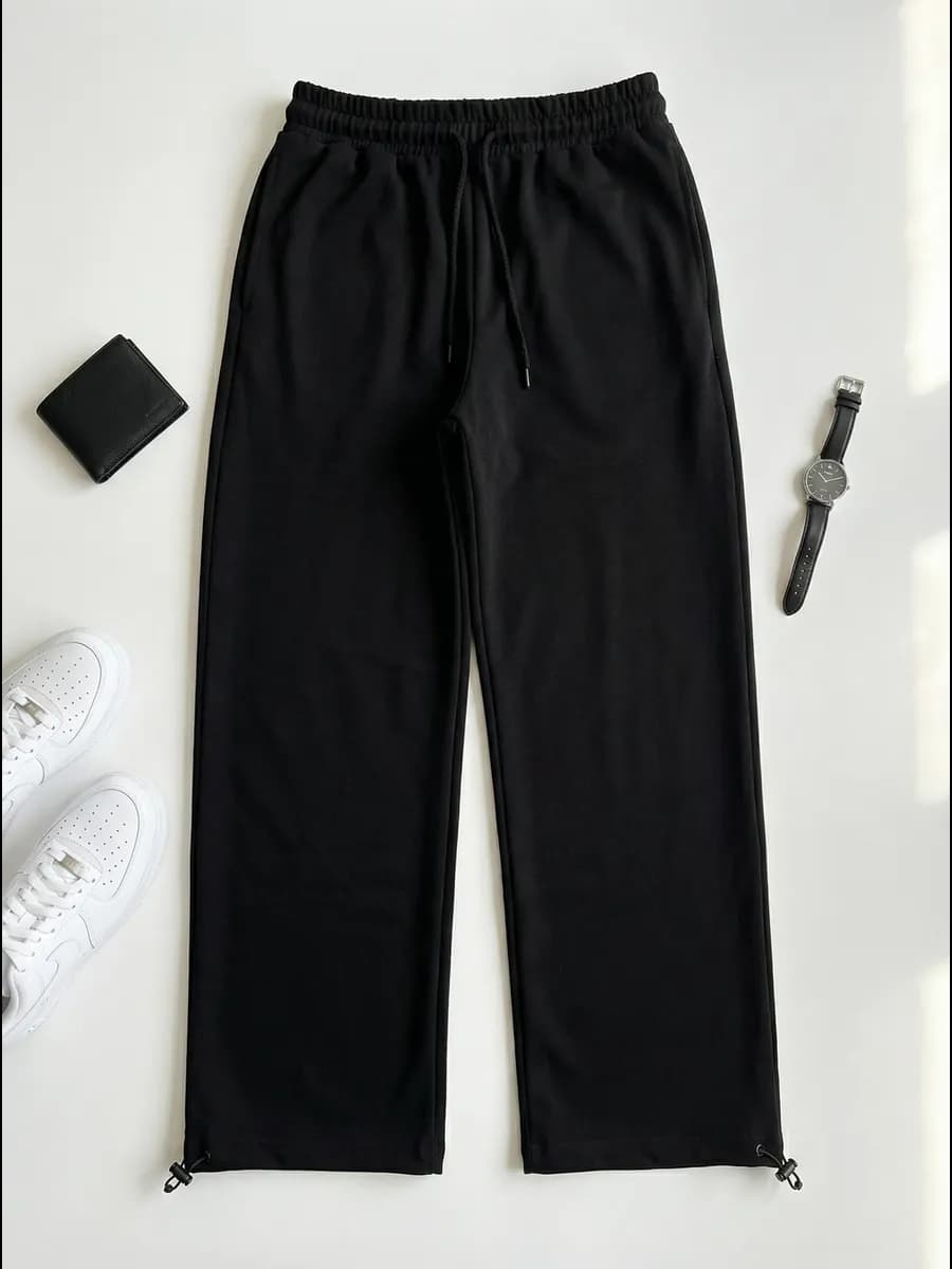 Спортивные штаны широкие с регулируемой резинкой