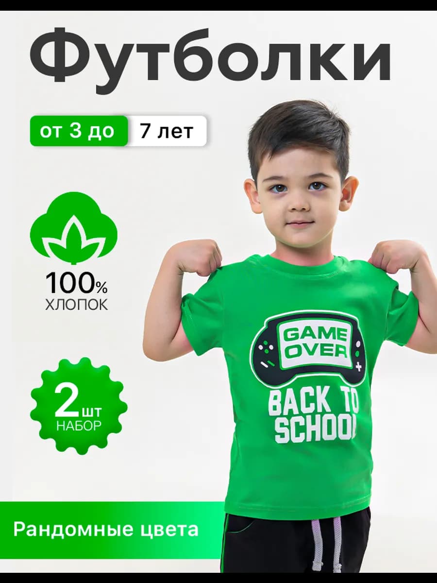 Набор футболок для мальчиков 2 шт