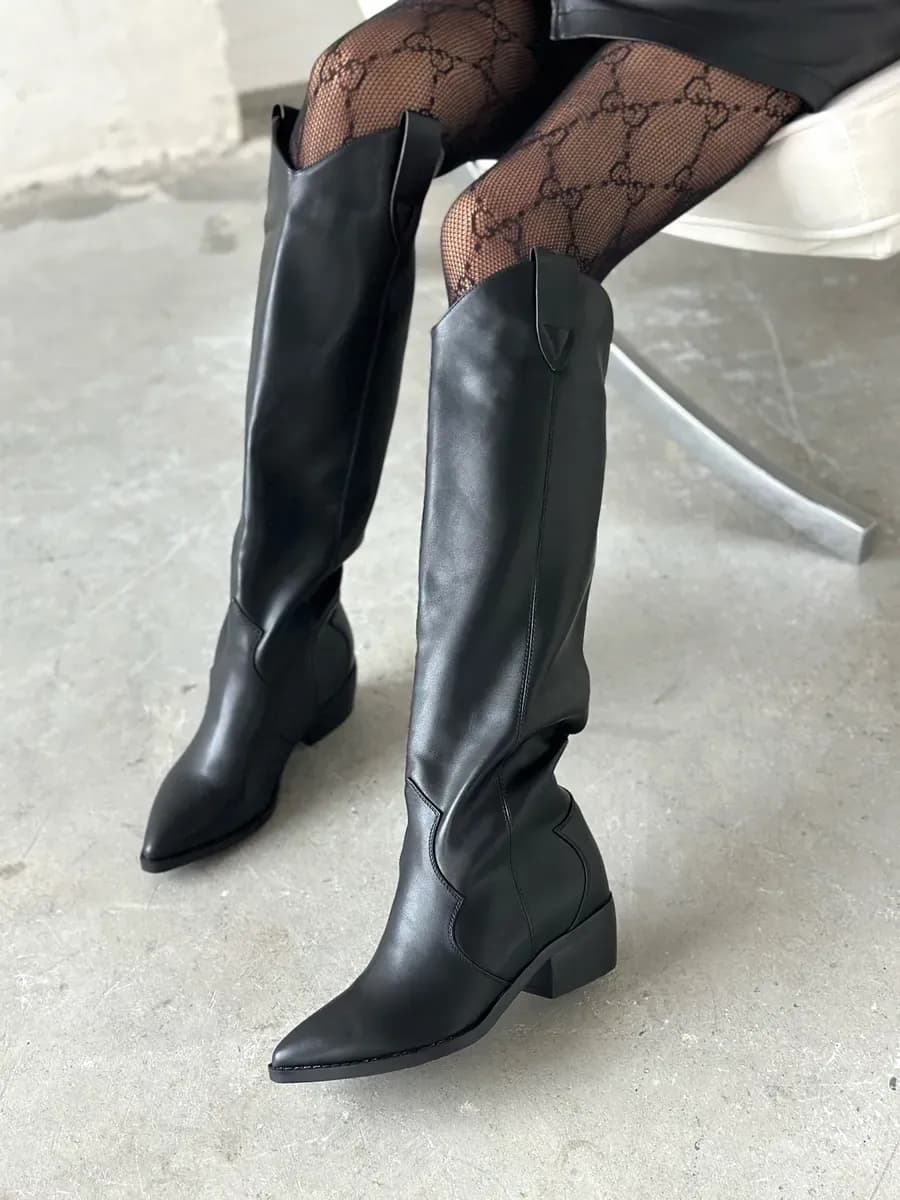 Сапоги казаки трубы демисезонные