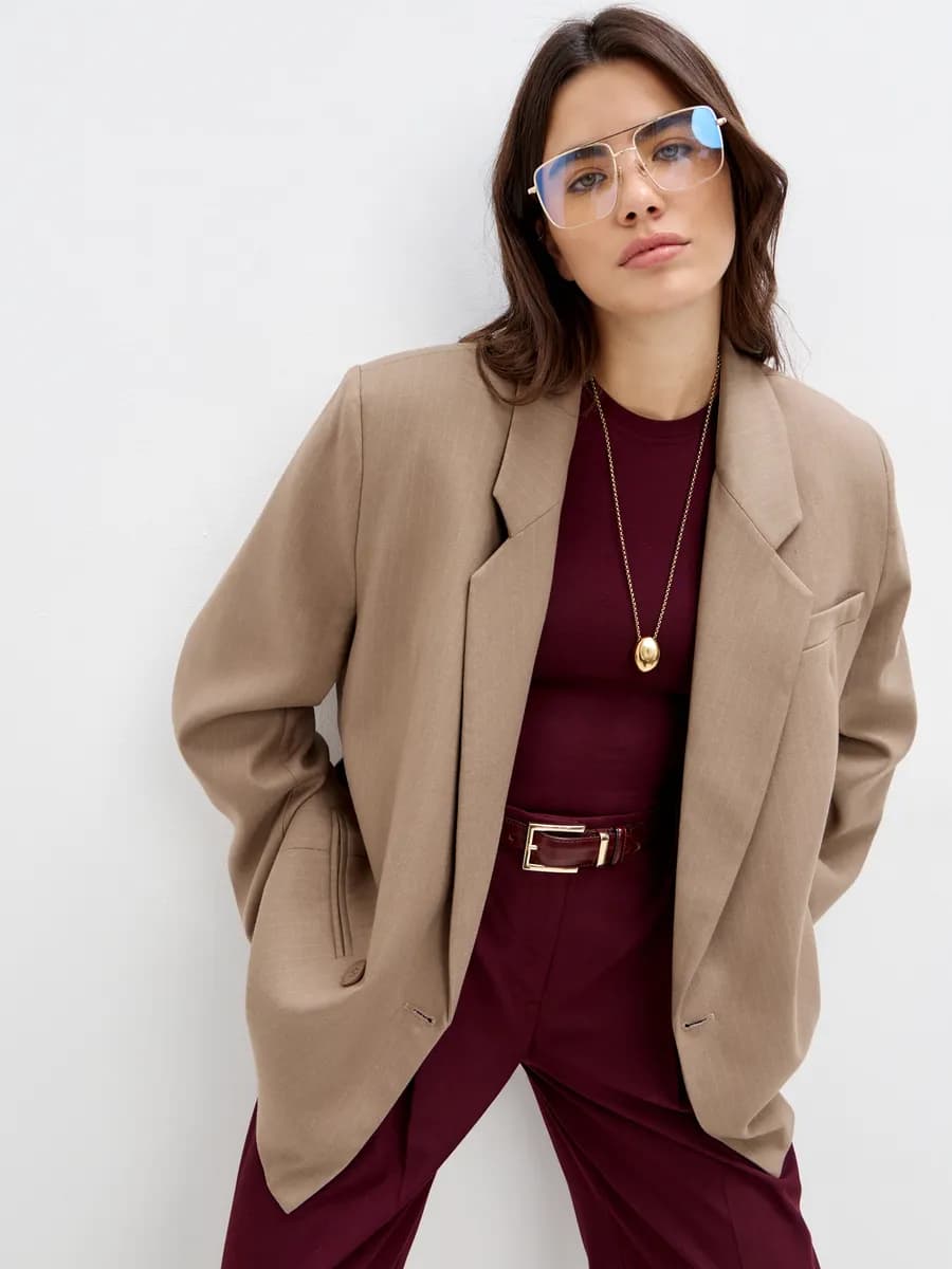 Пиджак оверсайз удлиненный