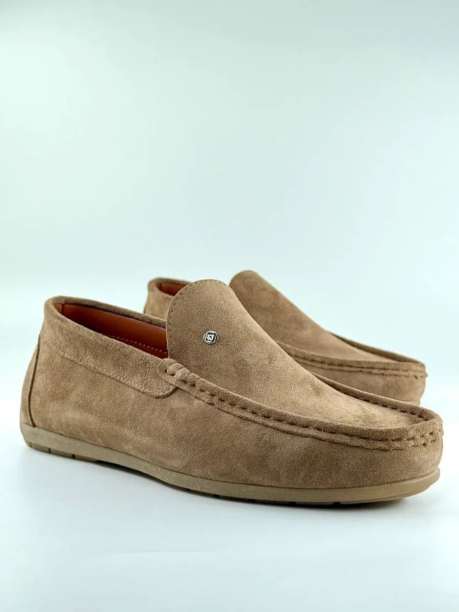 Мокасины замшевые летние