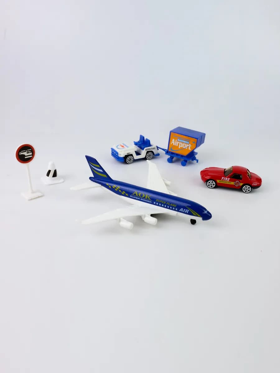 Набор игровой для мальчиков самолет+машинки