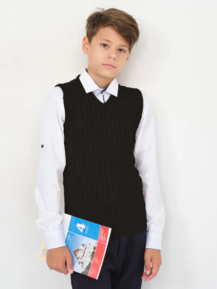 Школьная жилетка для подростка трикотажная