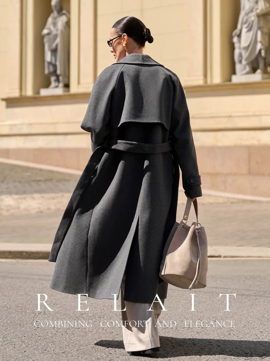 Пальто длинное демисезонное с кокеткой