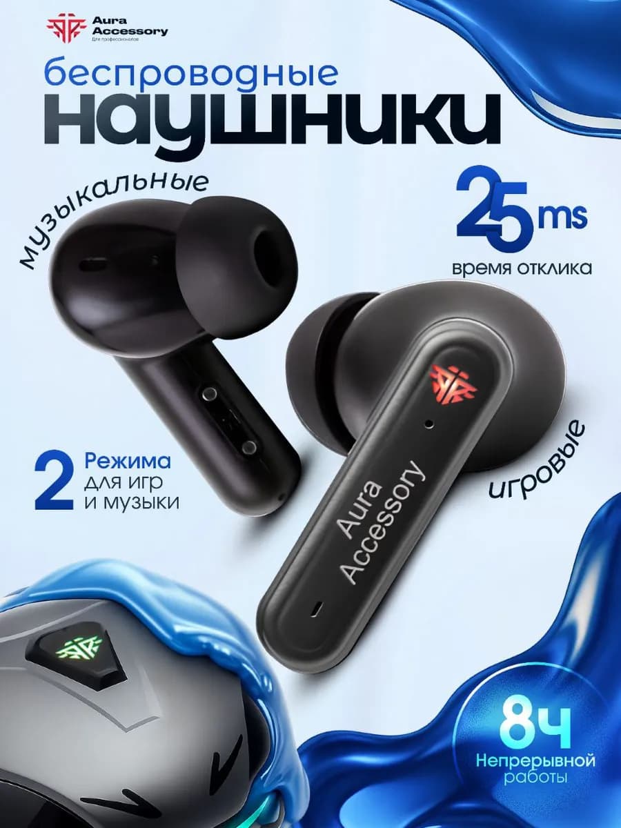 Наушники беспроводные для андроид и iphone AuraPods