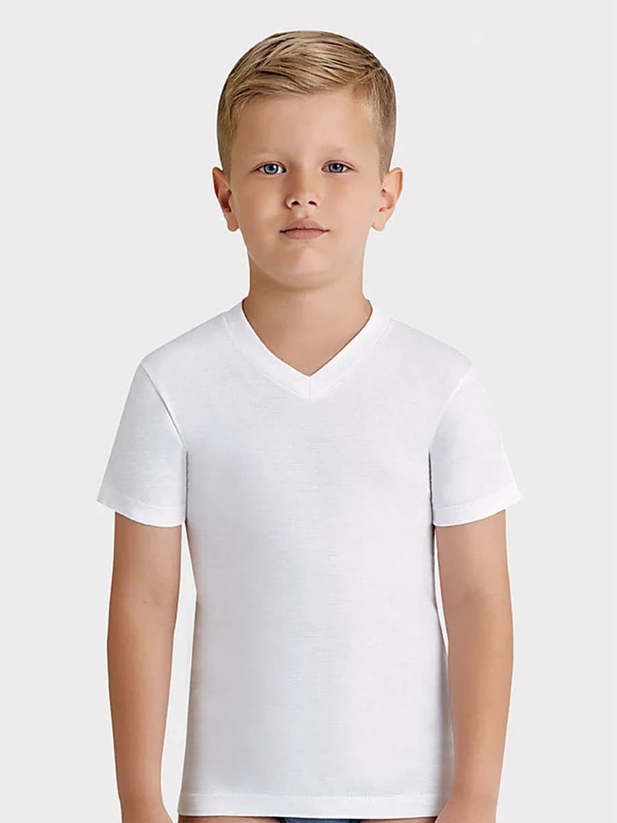 Футболка для мальчика бесшовная белая