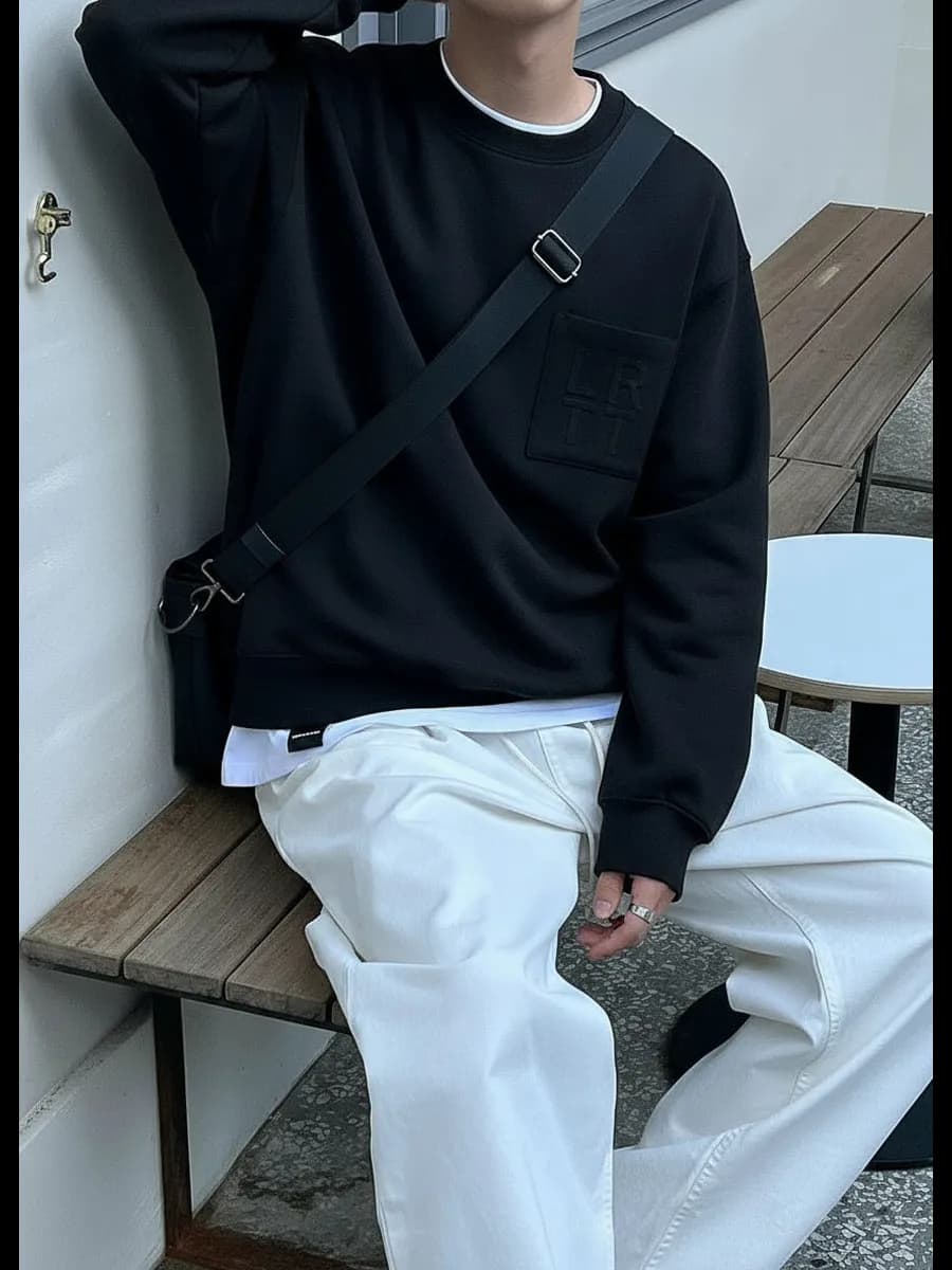 Лонгслив с длинным рукавом хлопковый