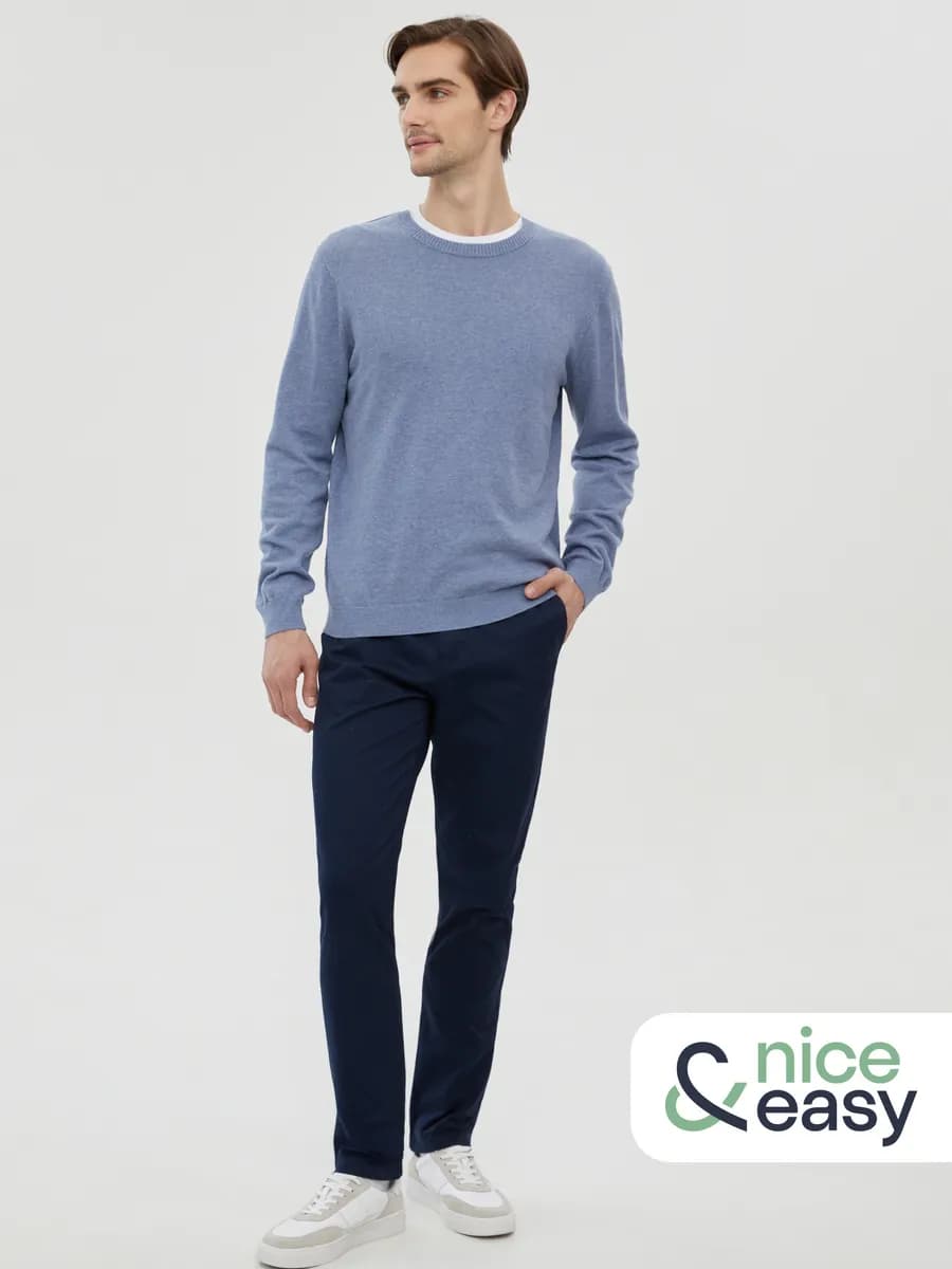 Мужские брюки прямого силуэта из хлопка