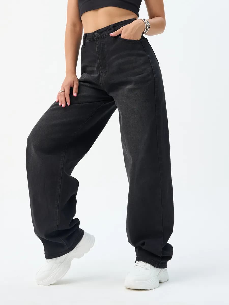 Джинсы багги широкие y2k момы