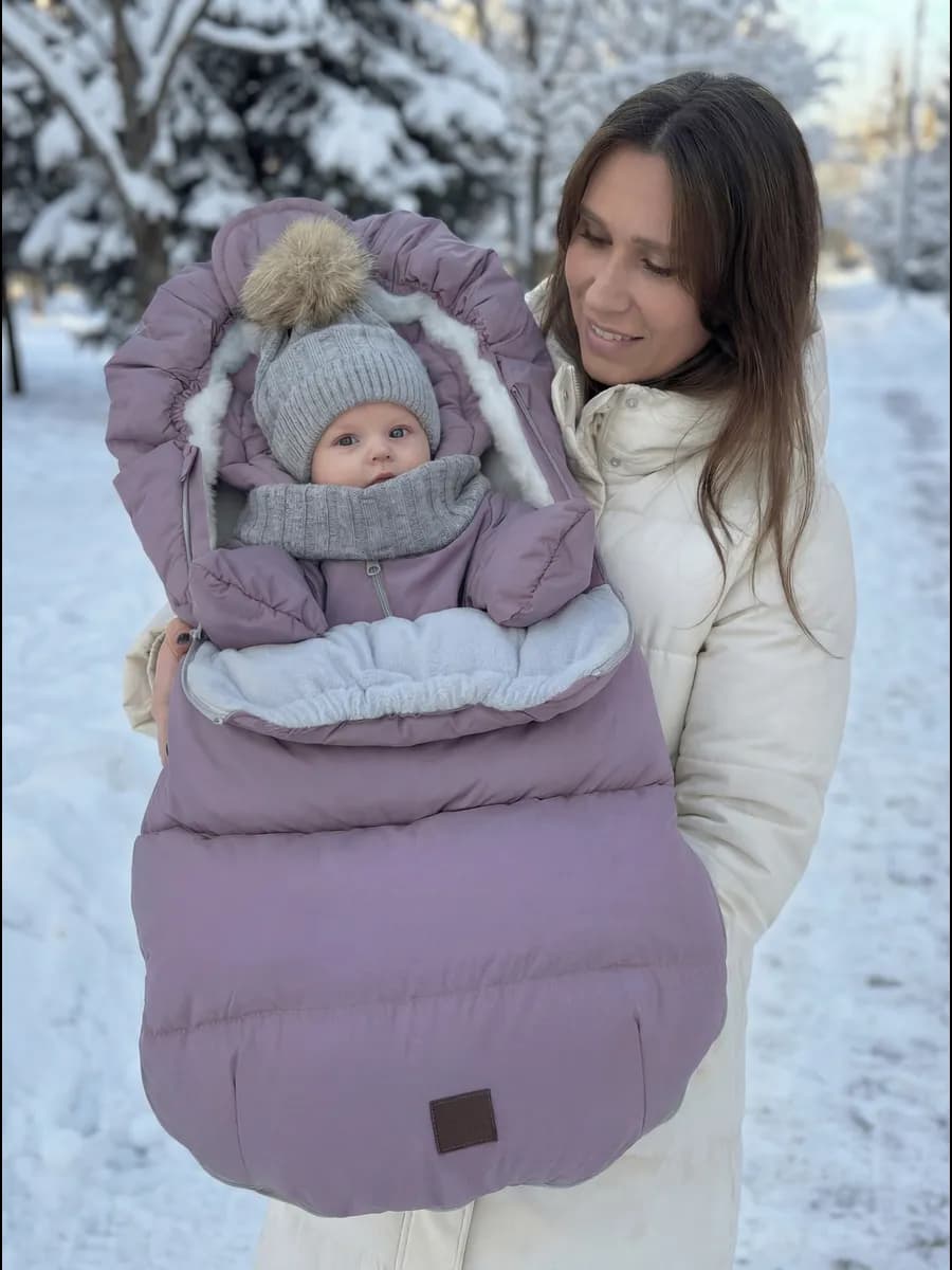 Зимний конверт на выписку новорожденному