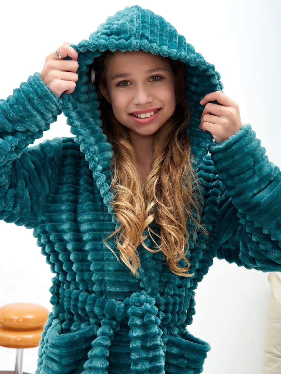 Халат домашний для дома с капюшоном