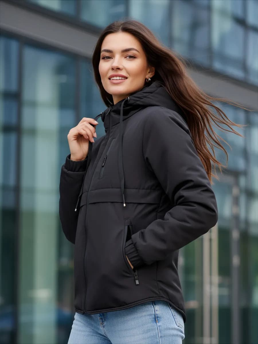 Куртка весенняя с капюшоном