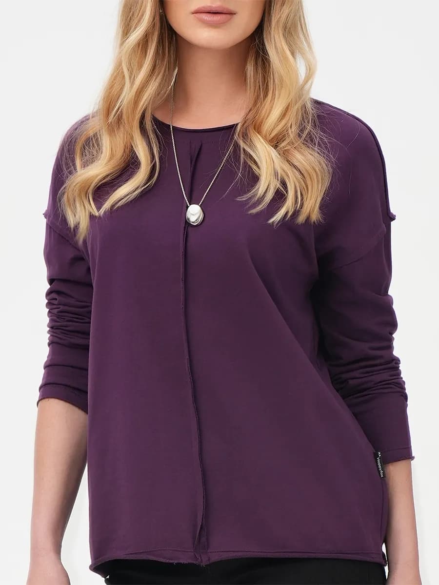 Лонгслив оверсайз из футера демисезонный