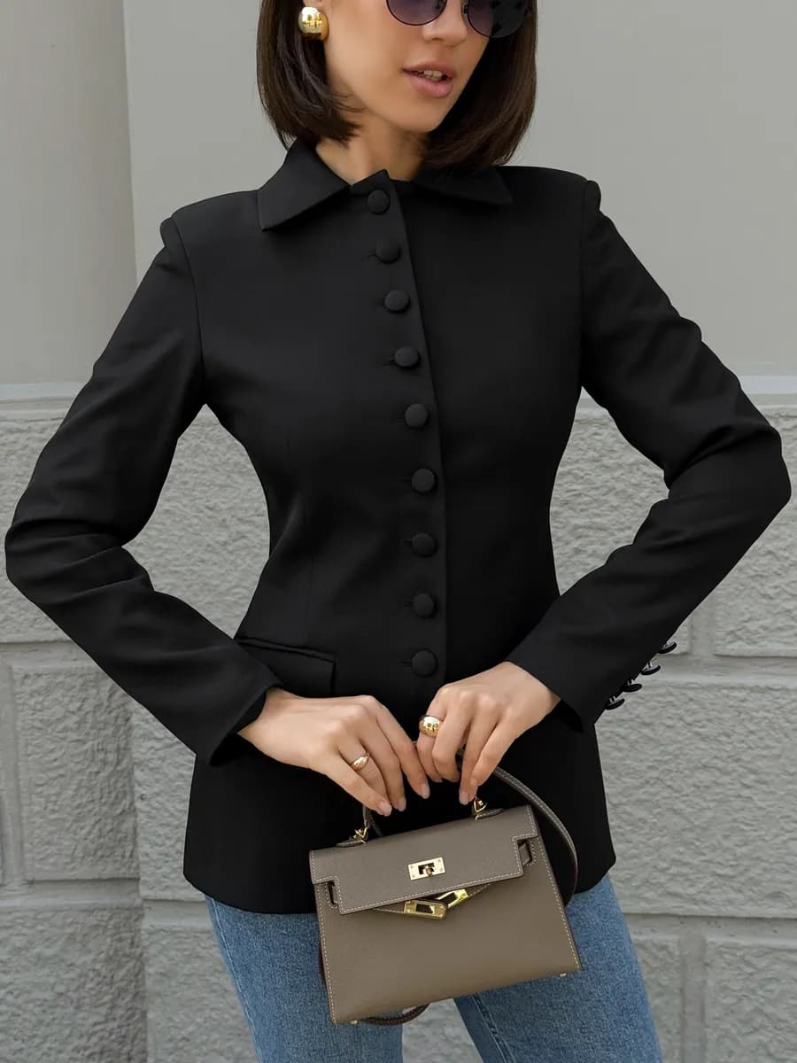 пиджак приталенный классический удлиненный