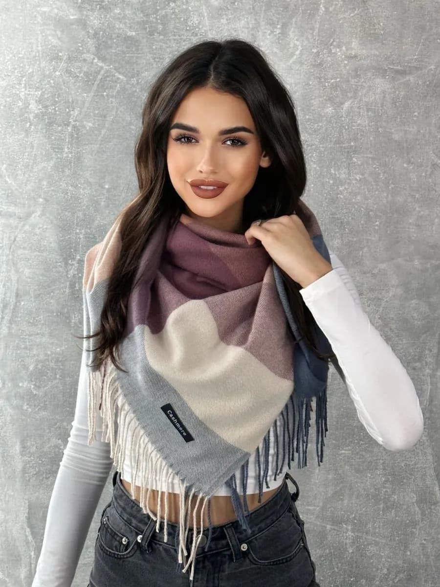 Платок шарф в клетку