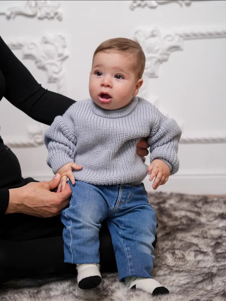 Свитер детский вязаный оверсайз джемпер