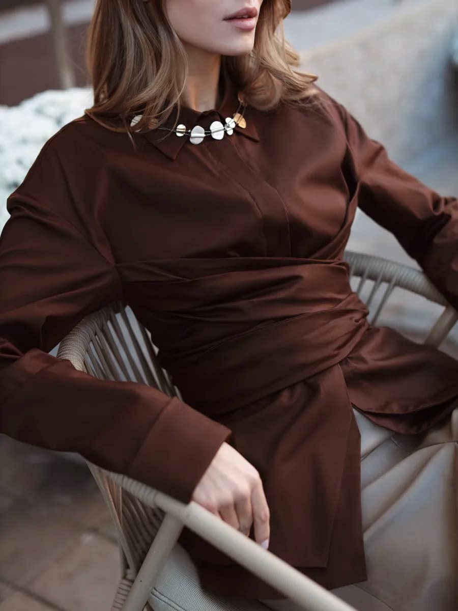 Рубашка приталенная баска