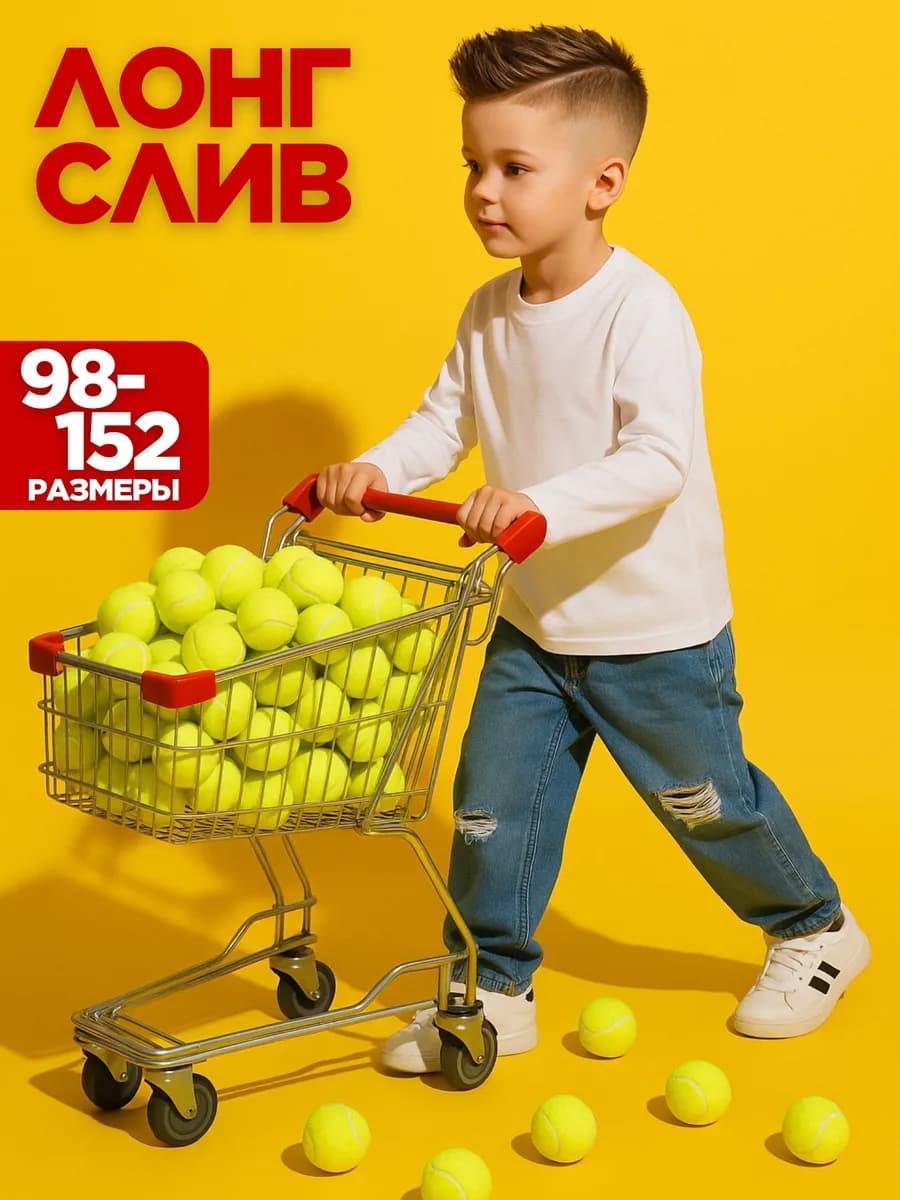 Лонгслив школьный базовый