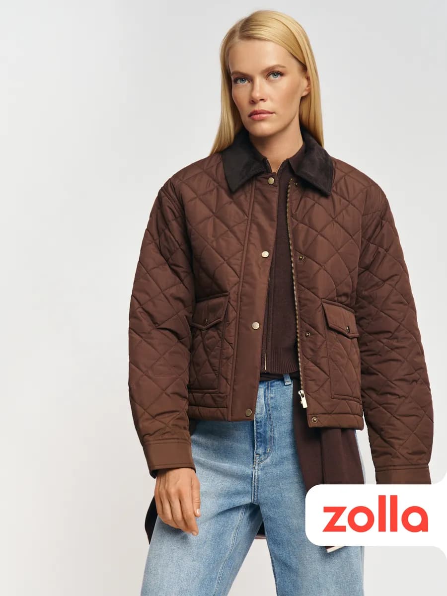 Короткая женская куртка на синтепоне