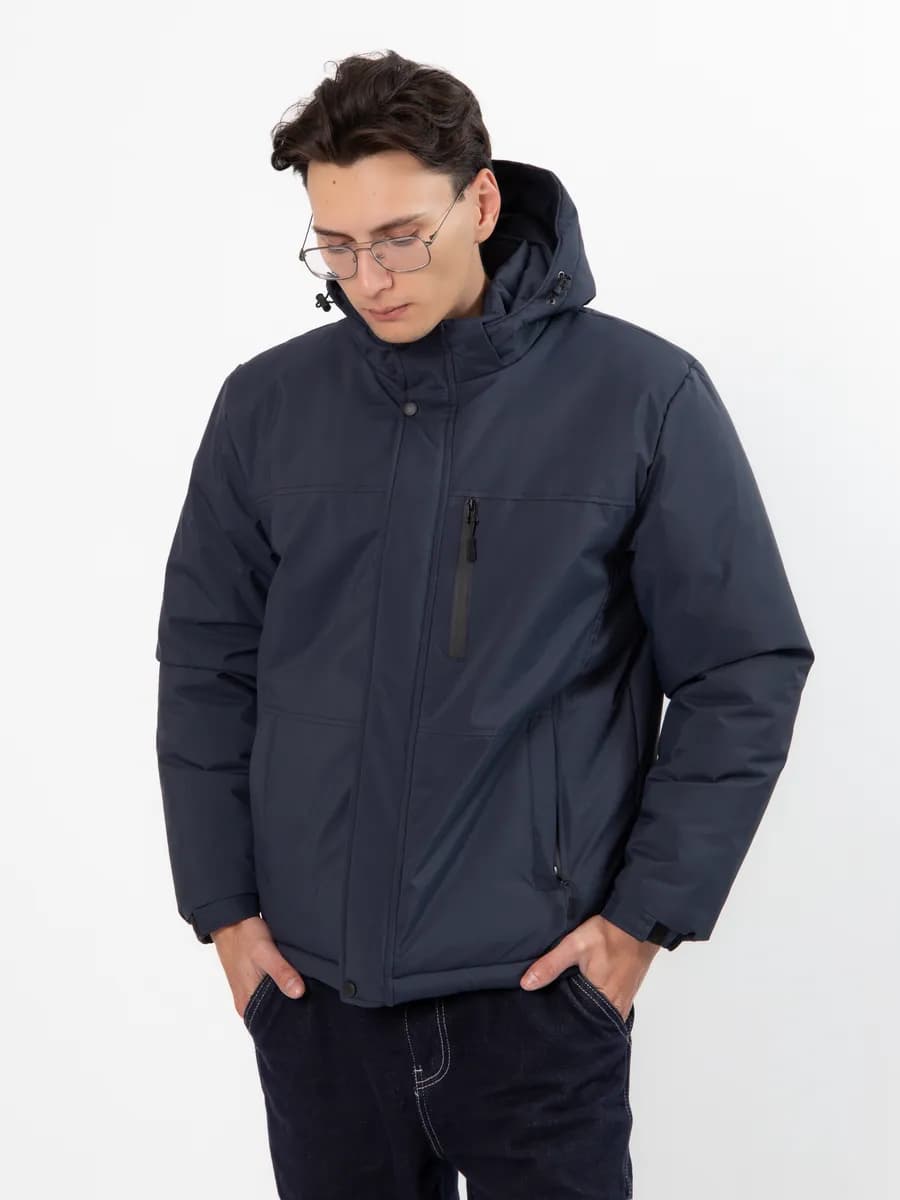 Куртка зимняя короткая с капюшоном