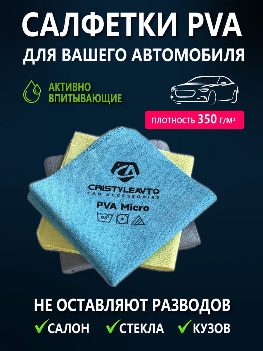 Тряпка для машины без разводов Микрофибра для авто