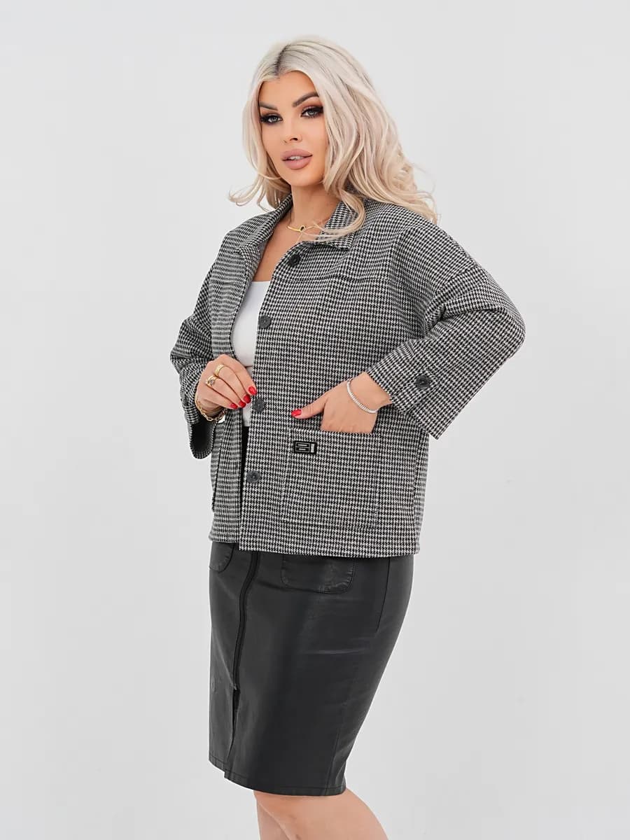 Пиджак укороченный кашемировый жакет трикотажный блейзер