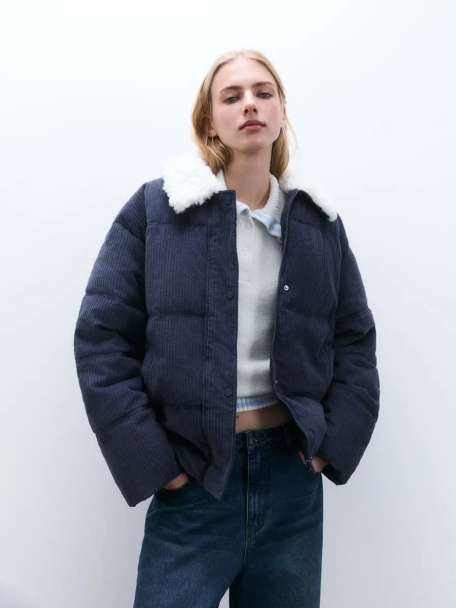 Куртка вельветовая с воротником-авиатор