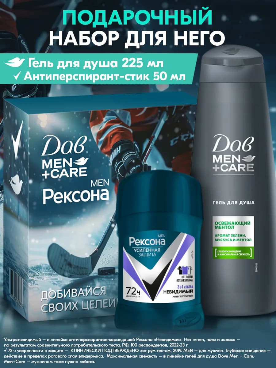 Подарочный набор гель для душа + дезодорант стик мужской