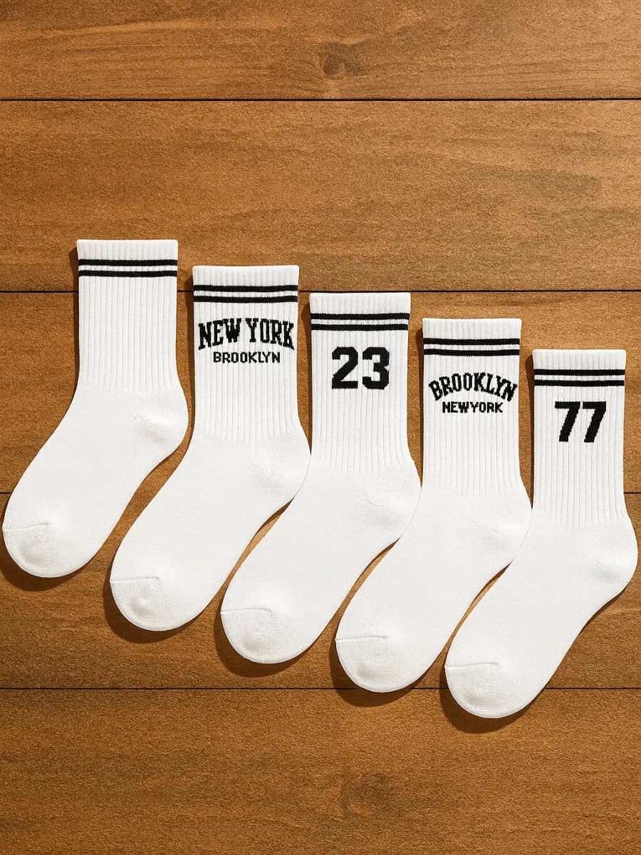 Носки спортивные белые высокие набор