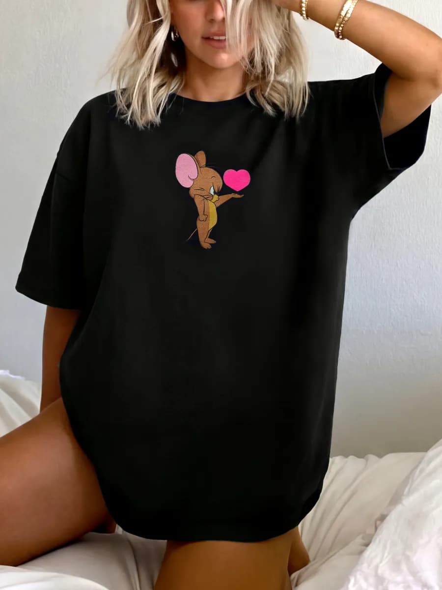 Футболка свободная хлопок с принтом Джерри