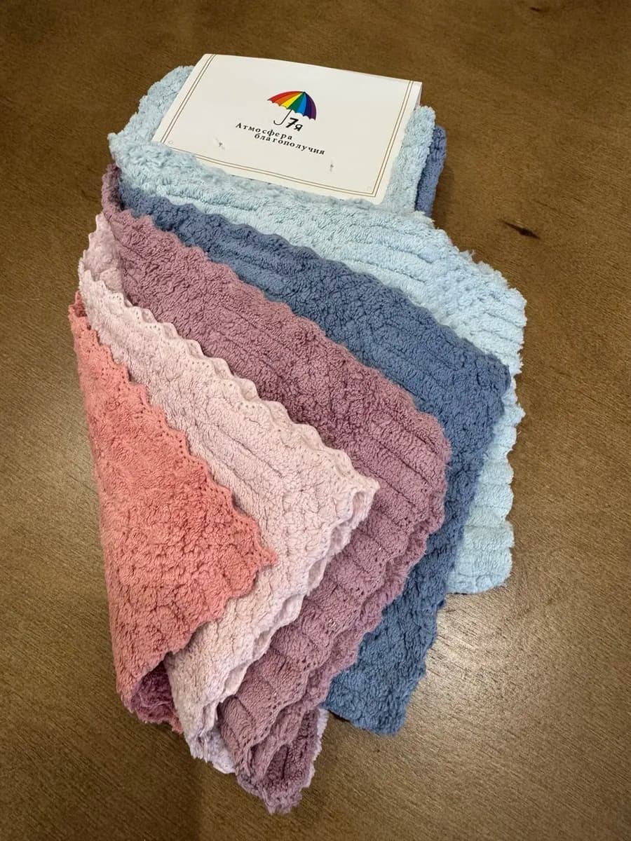 Салфетки для уборки из микрофибры 30x30 см 5 шт