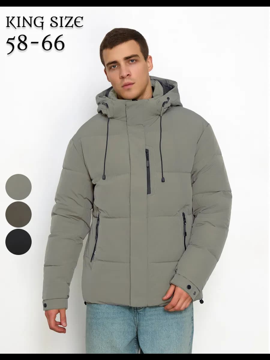 Куртка демисезонная пуховик короткий с капюшоном