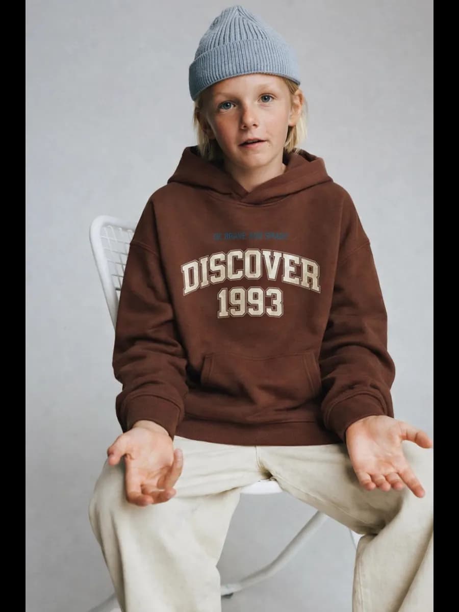 Худи детское оверсайз с капюшоном без начеса
