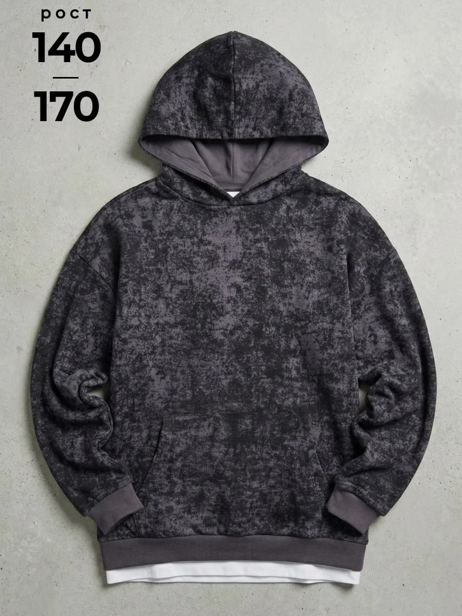 Худи оверсайз для мальчика подростка с капюшоном