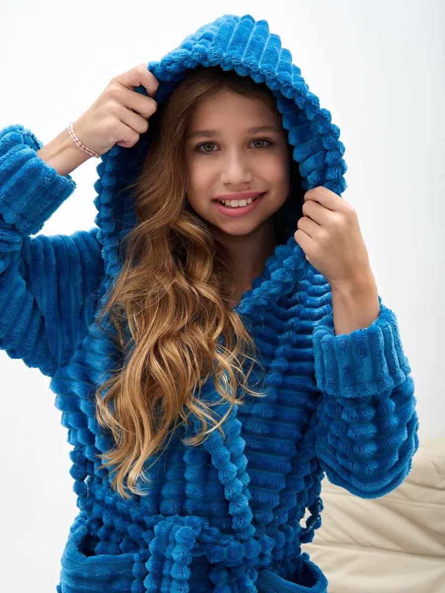 Халат домашний для дома с капюшоном